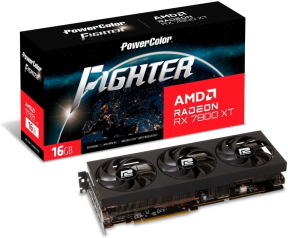 POWERCOLOR FIGHTER RX 7800XT 16G-F/OC 16GB GDDR6 256Bit DX12 Gaming (Oyuncu) Ekran Kartı