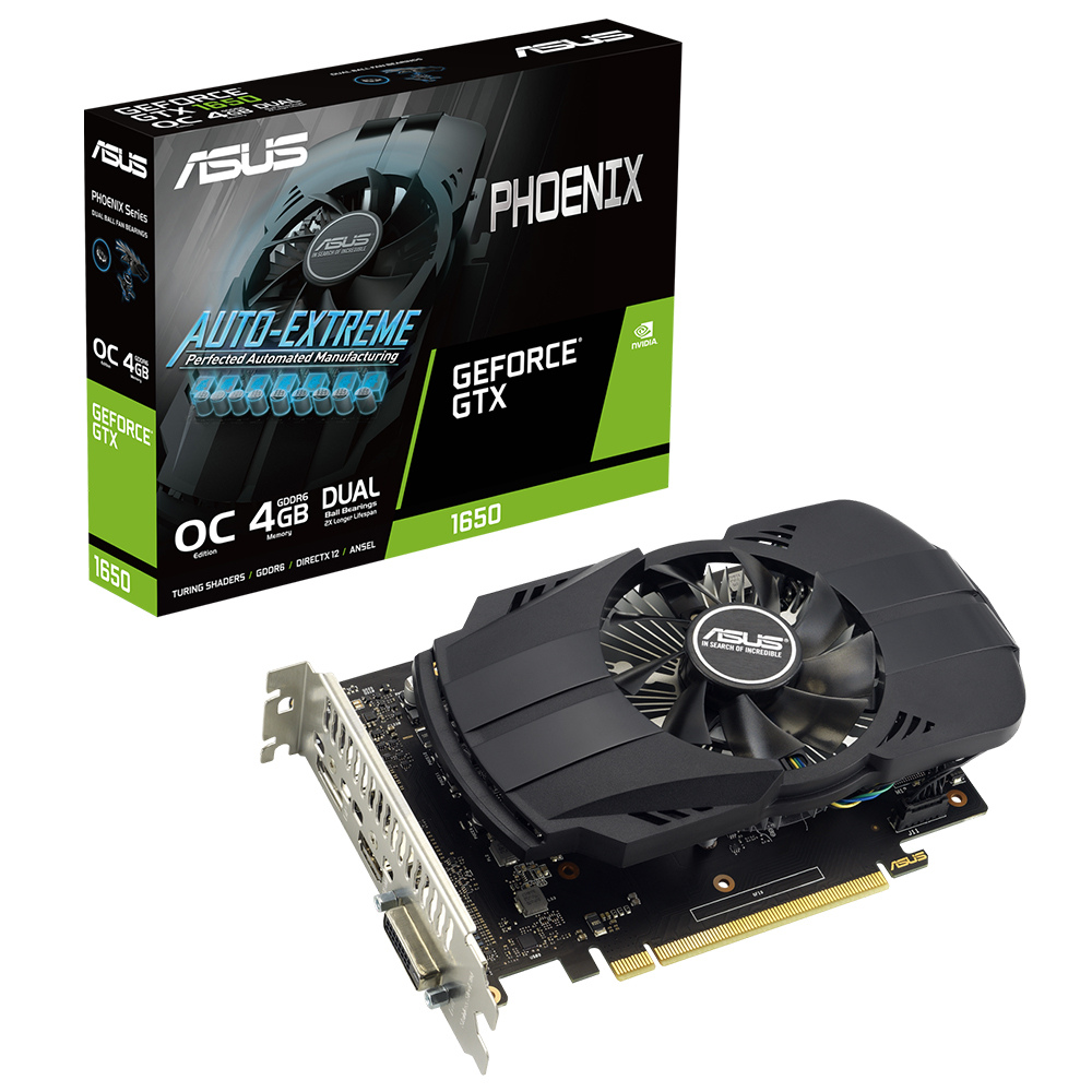 ASUS Phoenix GeForce GTX 1650 EVO OC PH-GTX1650-O4GD6-P EVO 4GB GDDR6 128Bit DX12 Gaming (Oyuncu) Ekran Kartı