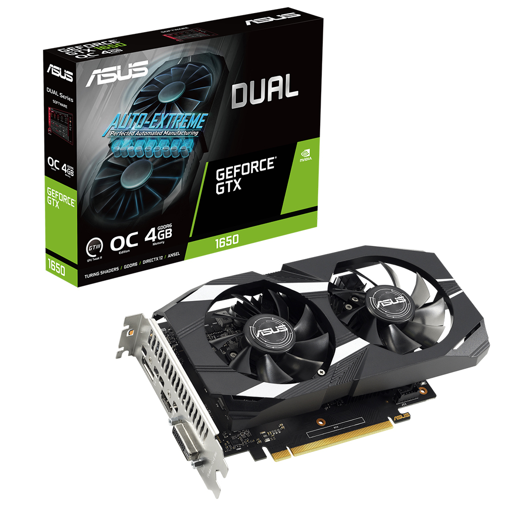 ASUS Dual GeForce GTX 1650 OC V2 DUAL-GTX1650-O4GD6-P-V2 4GB GDDR6 128Bit DX12 Gaming (Oyuncu) Ekran Kartı