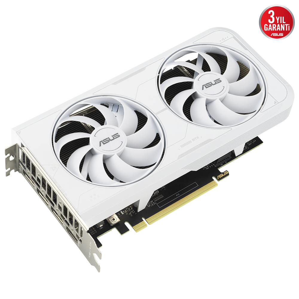 ASUS Dual GeForce RTX 3060 Ti OC White DUAL-RTX3060TI-O8GD6X-WHITE 8GB GDDR6X 256Bit DX12 Gaming (Oyuncu) Ekran Kartı