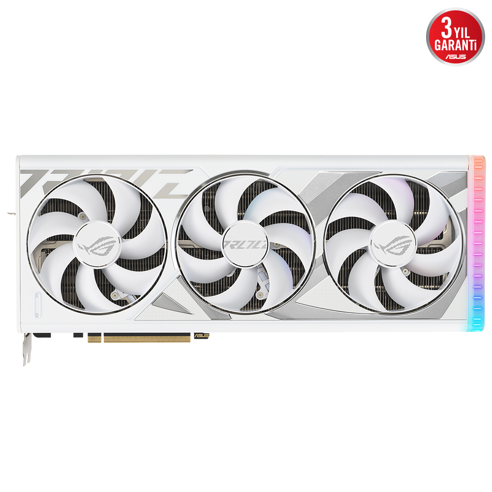ASUS ROG Strix GeForce RTX 4080 White OC ROG-STRIX-RTX4080-O16G-WHITE 16GB GDDR6X 256Bit DX12 DLSS 3 Gaming (Oyuncu) Ekran Kartı