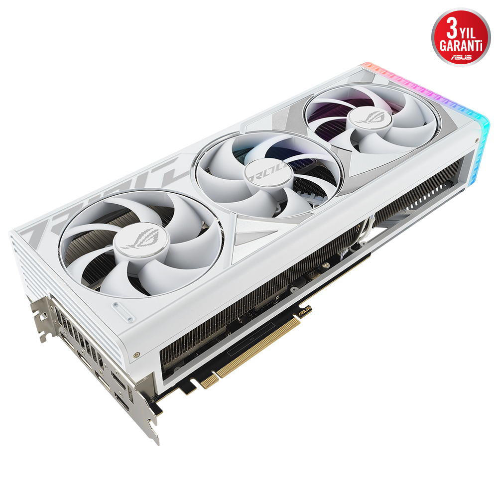 ASUS ROG Strix GeForce RTX 4080 White OC ROG-STRIX-RTX4080-O16G-WHITE 16GB GDDR6X 256Bit DX12 DLSS 3 Gaming (Oyuncu) Ekran Kartı