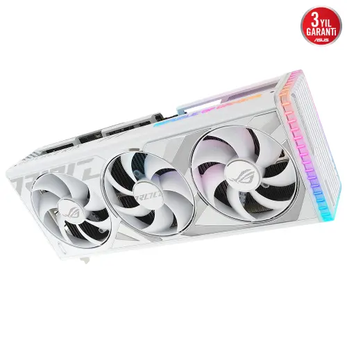 ASUS ROG Strix GeForce RTX 4080 White OC ROG-STRIX-RTX4080-O16G-WHITE 16GB GDDR6X 256Bit DX12 DLSS 3 Gaming (Oyuncu) Ekran Kartı