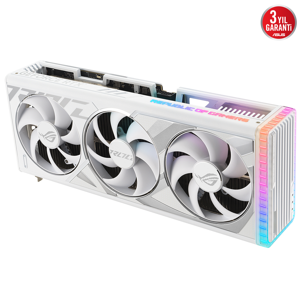 ASUS ROG Strix GeForce RTX 4080 White OC ROG-STRIX-RTX4080-O16G-WHITE 16GB GDDR6X 256Bit DX12 DLSS 3 Gaming (Oyuncu) Ekran Kartı