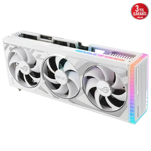 ASUS ROG Strix GeForce RTX 4080 White OC ROG-STRIX-RTX4080-O16G-WHITE 16GB GDDR6X 256Bit DX12 DLSS 3 Gaming (Oyuncu) Ekran Kartı