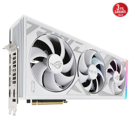 ASUS ROG Strix GeForce RTX 4080 White OC ROG-STRIX-RTX4080-O16G-WHITE 16GB GDDR6X 256Bit DX12 DLSS 3 Gaming (Oyuncu) Ekran Kartı