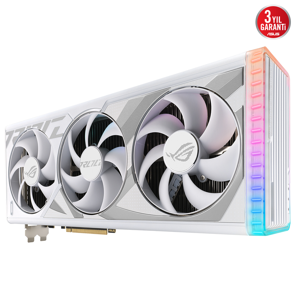 ASUS ROG Strix GeForce RTX 4080 White OC ROG-STRIX-RTX4080-O16G-WHITE 16GB GDDR6X 256Bit DX12 DLSS 3 Gaming (Oyuncu) Ekran Kartı