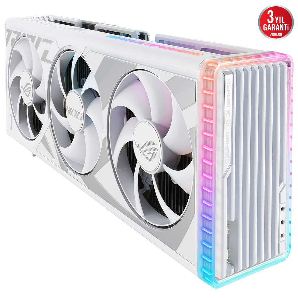 ASUS ROG Strix GeForce RTX 4080 White OC ROG-STRIX-RTX4080-O16G-WHITE 16GB GDDR6X 256Bit DX12 DLSS 3 Gaming (Oyuncu) Ekran Kartı