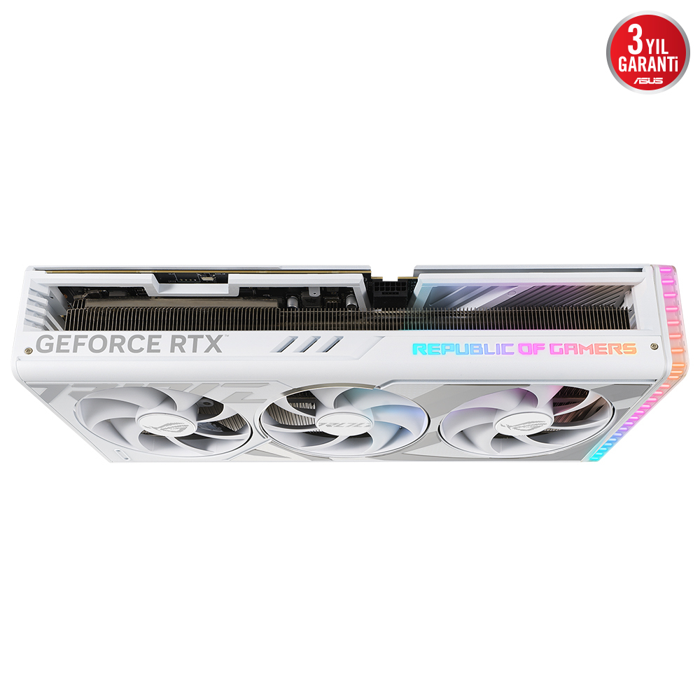 ASUS ROG Strix GeForce RTX 4080 White OC ROG-STRIX-RTX4080-O16G-WHITE 16GB GDDR6X 256Bit DX12 DLSS 3 Gaming (Oyuncu) Ekran Kartı
