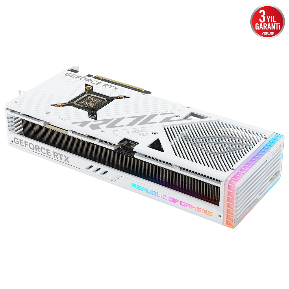 ASUS ROG Strix GeForce RTX 4080 White OC ROG-STRIX-RTX4080-O16G-WHITE 16GB GDDR6X 256Bit DX12 DLSS 3 Gaming (Oyuncu) Ekran Kartı