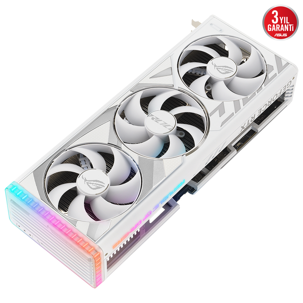 ASUS ROG Strix GeForce RTX 4080 White OC ROG-STRIX-RTX4080-O16G-WHITE 16GB GDDR6X 256Bit DX12 DLSS 3 Gaming (Oyuncu) Ekran Kartı