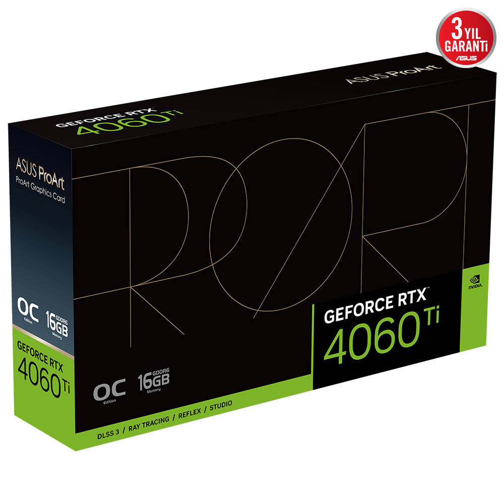 ASUS ProArt GeForce RTX 4060 Ti OC PROART-RTX4060TI-O16G 16 GB GDDR6 128Bit DX12 Gaming (Oyuncu) Ekran Kartı
