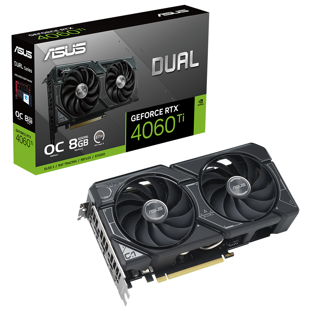 ASUS Dual GeForce RTX 4060 TI OC DUAL-RTX4060TI-O8G 8GB GDDR6 128Bit DX12 DLSS 3 Gaming (Oyuncu) Ekran Kartı