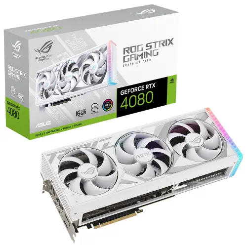 Asus ROG Strix GeForce RTX 4080 White ROG-STRIX-RTX4080-16G-WHITE 16GB GDDR6X 256Bit DX12 DLSS 3 Gaming (Oyuncu) Ekran Kartı