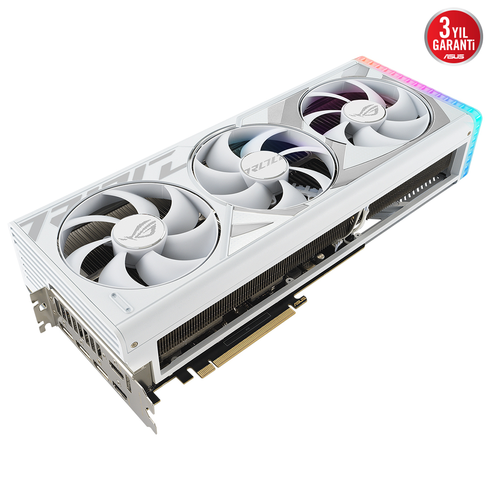 ASUS ROG Strix GeForce RTX 4080 White ROG-STRIX-RTX4080-16G-WHITE 16GB GDDR6X 256Bit DX12 DLSS 3 Gaming (Oyuncu) Ekran Kartı