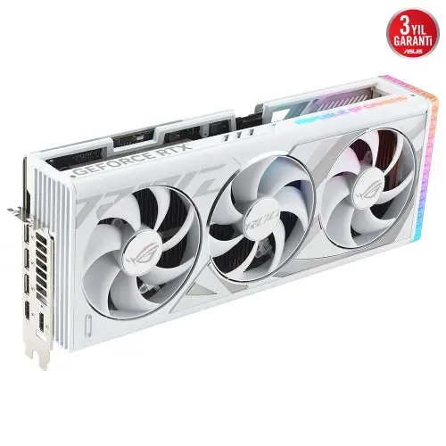ASUS ROG Strix GeForce RTX 4080 White ROG-STRIX-RTX4080-16G-WHITE 16GB GDDR6X 256Bit DX12 DLSS 3 Gaming (Oyuncu) Ekran Kartı