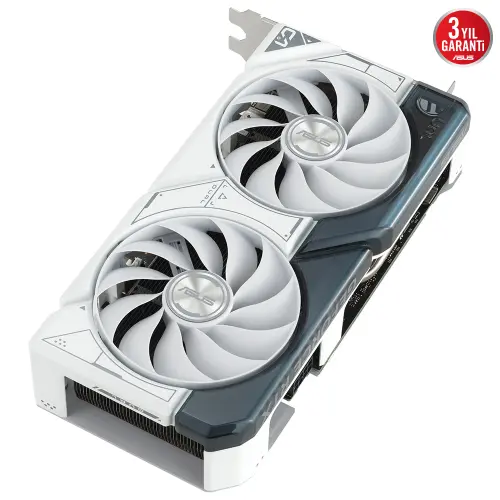 ASUS Dual GeForce RTX 4060 TI WHITE OC DUAL-RTX4060TI-O8G-WHITE 8GB GDDR6 128Bit DX12 DLSS 3 Gaming (Oyuncu) Ekran Kartı