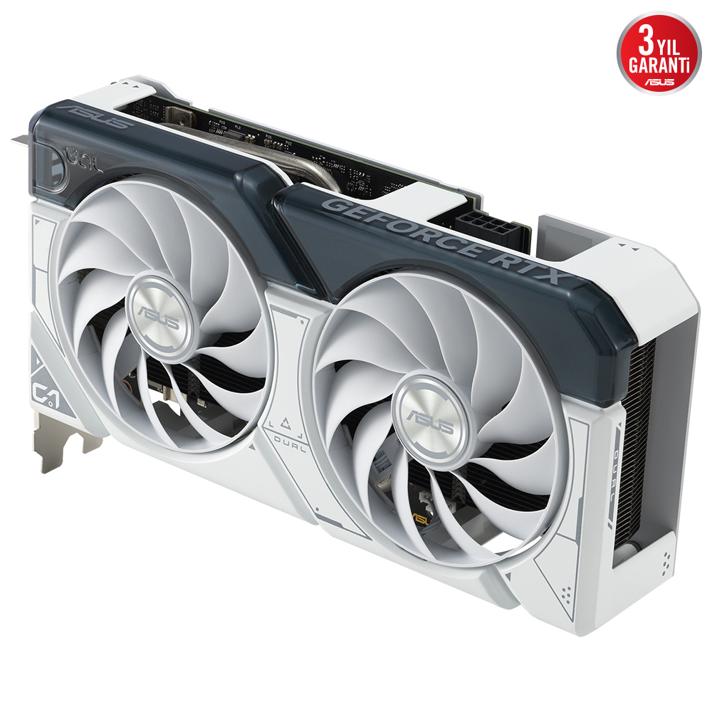 ASUS Dual GeForce RTX 4060 TI WHITE OC DUAL-RTX4060TI-O8G-WHITE 8GB GDDR6 128Bit DX12 DLSS 3 Gaming (Oyuncu) Ekran Kartı
