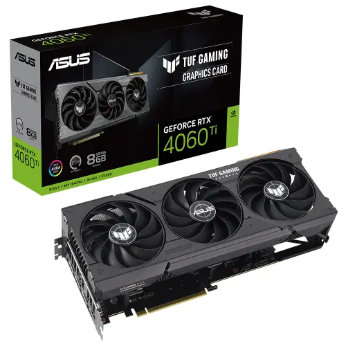 ASUS TUF Gaming GeForce RTX 4060 TI TUF-RTX4060TI-8G-GAMING 8GB GDDR6 128Bit DX12 DLSS 3 Gaming (Oyuncu) Ekran Kartı
