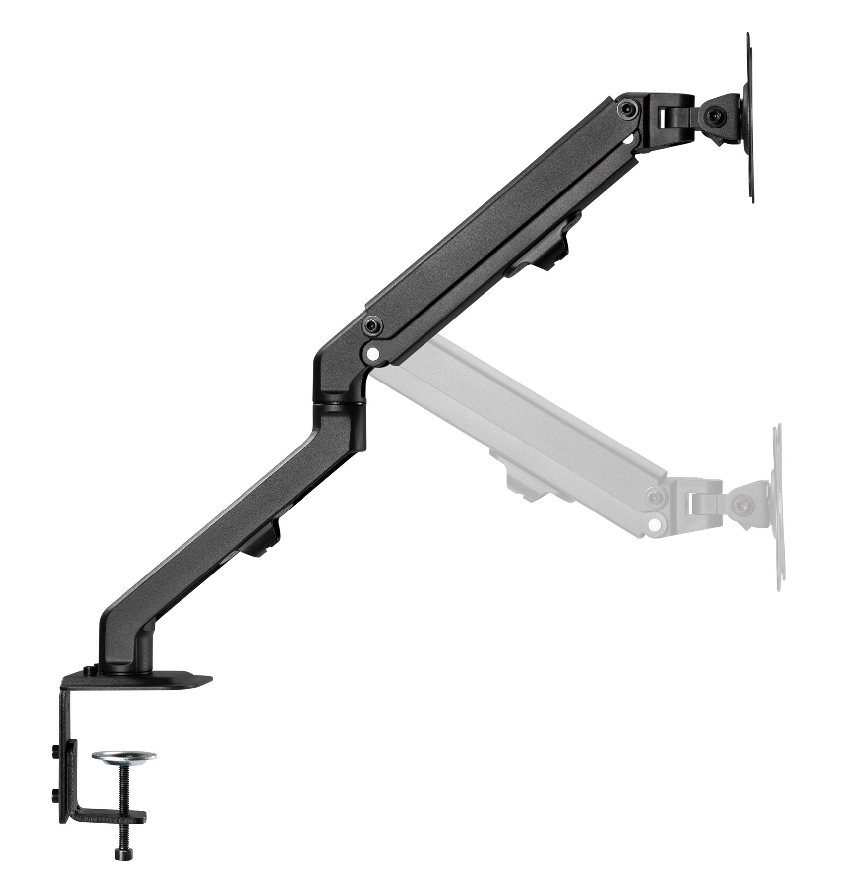 Twisted Minds TM-45-C06 Mekanik Amortisörlü Düz/Kavisli Ekran 17″- 27″ Max 7Kg Tek Monitör Kolu