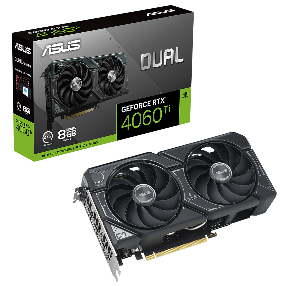 Asus Dual GeForce RTX 4060 TI DUAL-RTX4060TI-8G 8GB GDDR6 128Bit DX12 DLSS 3 Gaming (Oyuncu) Ekran Kartı