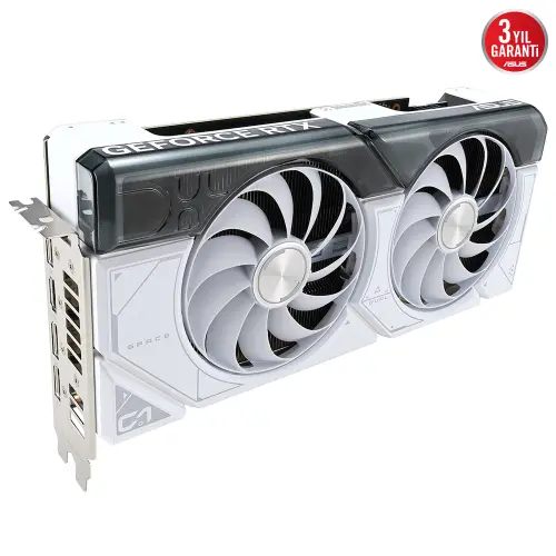 Asus Dual GeForce RTX 4070 OC DUAL-RTX4070-O12G-WHITE GDDR6X 192Bit DX12 DLSS 3 Gaming (Oyuncu) Ekran Kartı