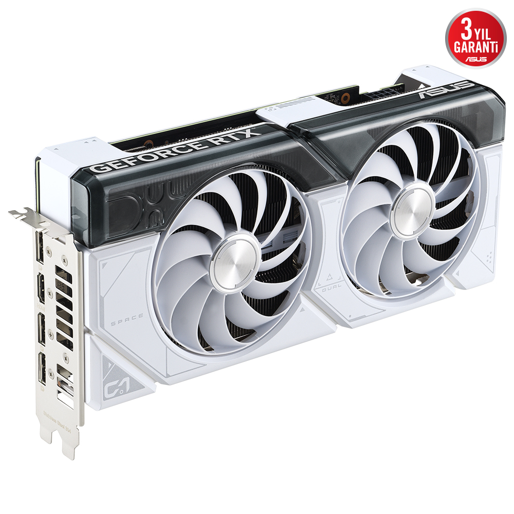 ASUS Dual GeForce RTX 4070 OC DUAL-RTX4070-O12G-WHITE GDDR6X 192Bit DX12 DLSS 3 Gaming (Oyuncu) Ekran Kartı