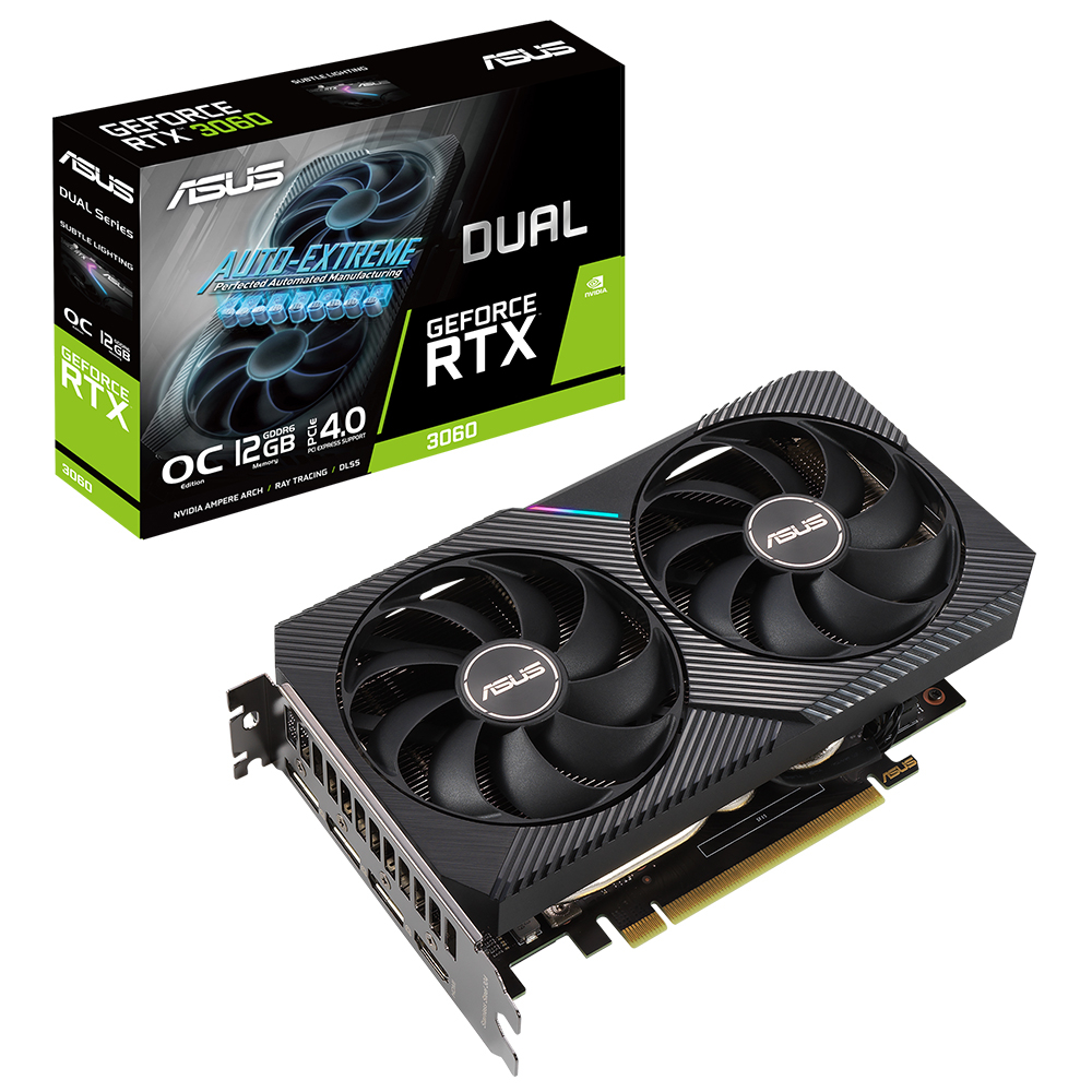 ASUS Dual GeForce RTX 3060 V2 OC DUAL-RTX3060-O12G-V2 12GB GDDR6 192Bit DX12 Gaming (Oyuncu) Ekran Kartı