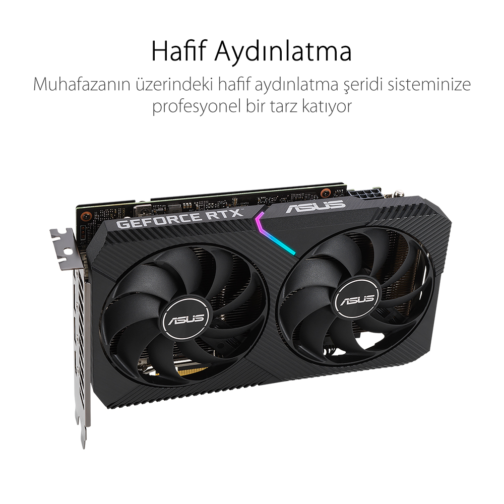 ASUS Dual GeForce RTX 3060 V2 OC DUAL-RTX3060-O12G-V2 12GB GDDR6 192Bit DX12 Gaming (Oyuncu) Ekran Kartı