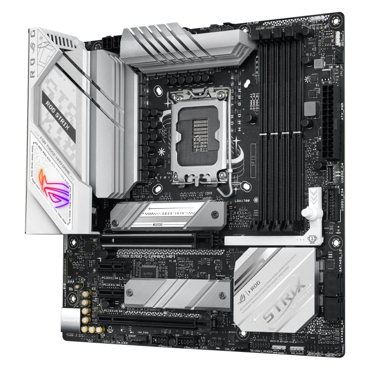 ASUS ROG Strix B760-G Gaming WIFI D5 Intel B760 Soket 1700 DDR5 7800(OC)MHz mATX Gaming (Oyuncu) Anakart