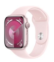 Apple Watch Series 9 GPS 45mm Pembe Alüminyum Kasa ve Uçuk Pembe Spor Kordon - S/M - MR9G3TU/A