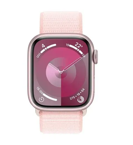Apple Watch Series 9 GPS 41mm Pembe Alüminyum Kasa ve Uçuk Pembe Spor Loop - MR953TU/A