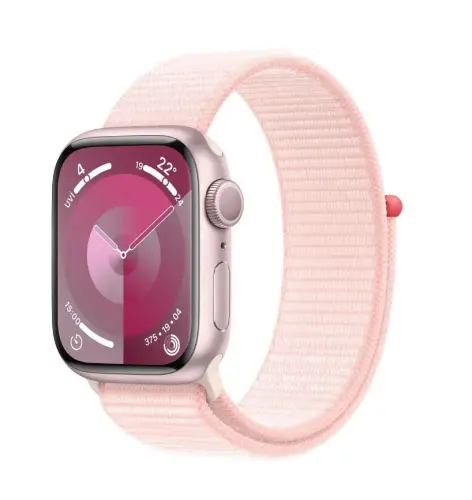 Apple Watch Series 9 GPS 41mm Pembe Alüminyum Kasa ve Uçuk Pembe Spor Loop - MR953TU/A