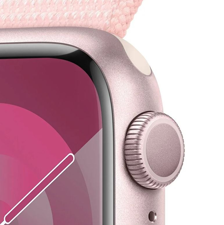 Apple Watch Series 9 GPS 41mm Pembe Alüminyum Kasa ve Uçuk Pembe Spor Loop - MR953TU/A