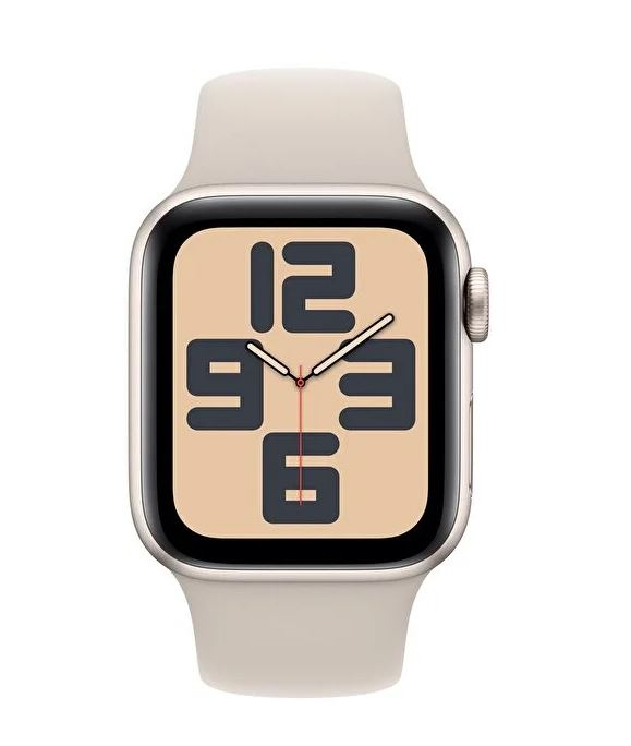 Apple Watch SE GPS 40mm Yıldız Işığı Alüminyum Kasa ve Yıldız Işığı Spor Kordon - M/L - MR9V3TU/A