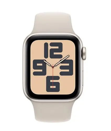 Apple Watch SE GPS 40mm Yıldız Işığı Alüminyum Kasa ve Yıldız Işığı Spor Kordon - M/L - MR9V3TU/A