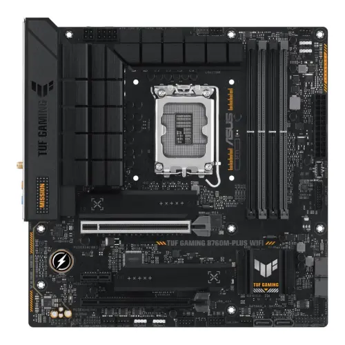 ASUS TUF GAMING B760M-PLUS WIFI B760 Soket 1700 DDR5 7200(OC)Mhz mATX Gaming (Oyuncu) Anakart