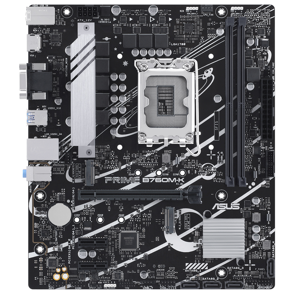 ASUS Prime B760M-K D5 Intel B760 Soket 1700 DDR5 8000(OC)MHz mATX Gaming (Oyuncu) Anakart