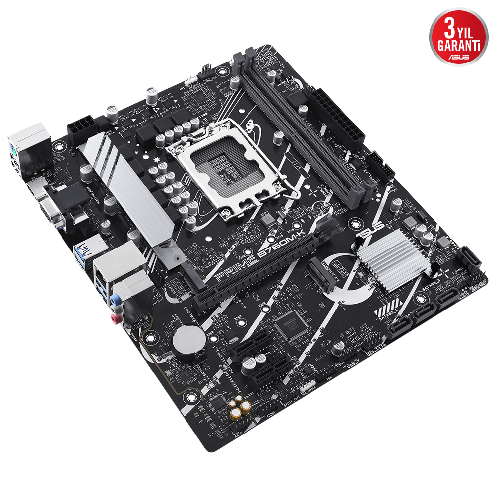 ASUS Prime B760M-K D5 Intel B760 Soket 1700 DDR5 8000(OC)MHz mATX Gaming (Oyuncu) Anakart