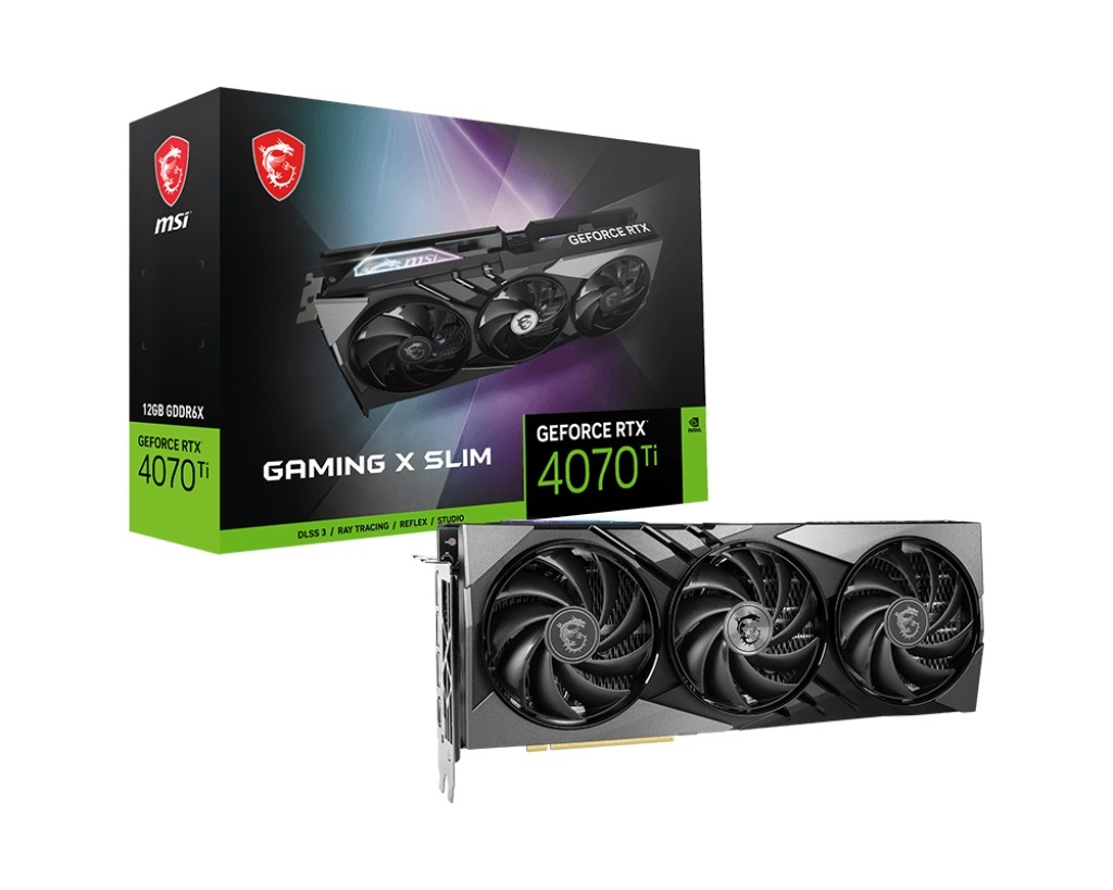 MSI GeForce RTX 4070 Ti Gaming X Slim 12G 12GB GDDR6X 192Bit DX12 Gaming (Oyuncu) Ekran Kartı