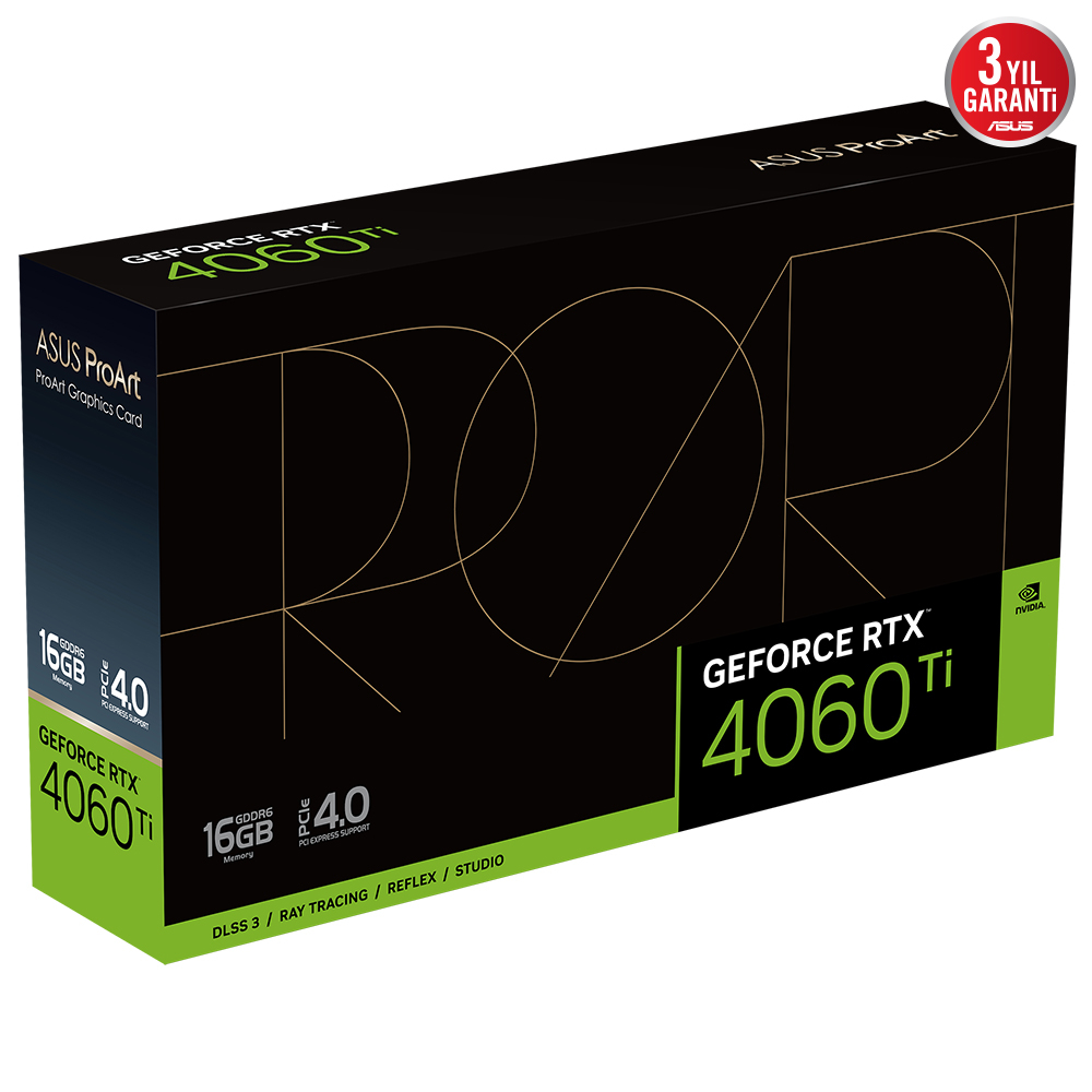 ASUS ProArt GeForce RTX 4060 Ti PROART-RTX4060TI-16G 16 GB GDDR6 128Bit DX12 Gaming (Oyuncu) Ekran Kart