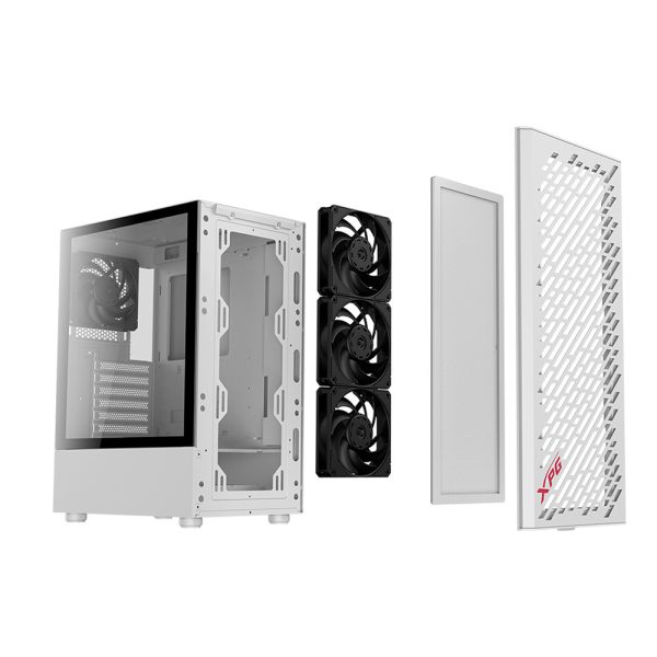 XPG Valor Air VALORAIRMT-WHCWW Temperli USB 3.0 ATX Beyaz Mid-Tower 4x120mm Fan Gaming (Oyuncu) Kasa