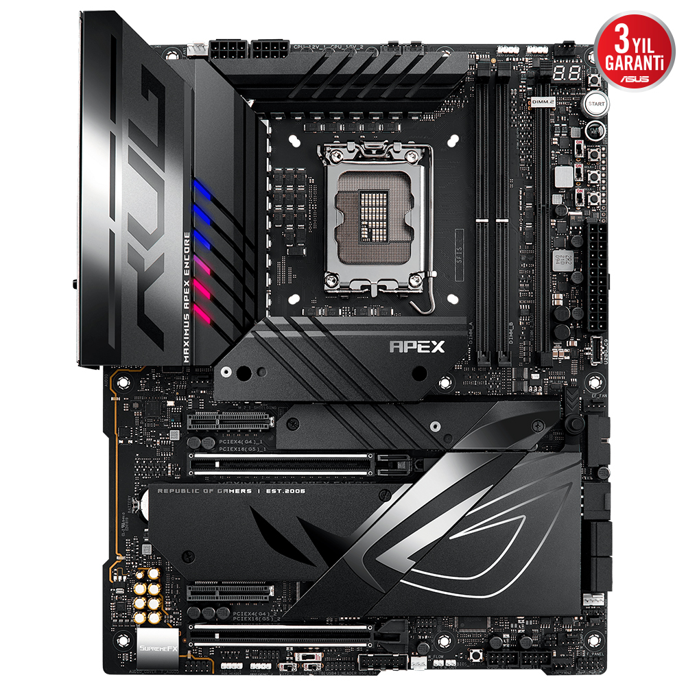 ASUS ROG Maximus Z790 Apex Encore Intel Z790 Soket 1700 DDR5 8400(OC)MHz ATX Gaming (Oyuncu) Anakart