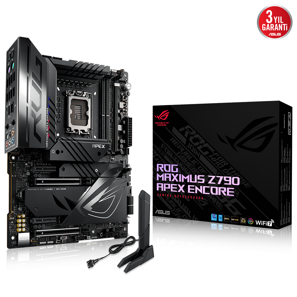 ASUS ROG Maximus Z790 Apex Encore Intel Z790 Soket 1700 DDR5 8400(OC)MHz ATX Gaming (Oyuncu) Anakart
