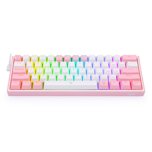 Redragon K617 Fizz RGB Red Switch Kablolu White/Pink Compact Gaming (Oyuncu) Klavye