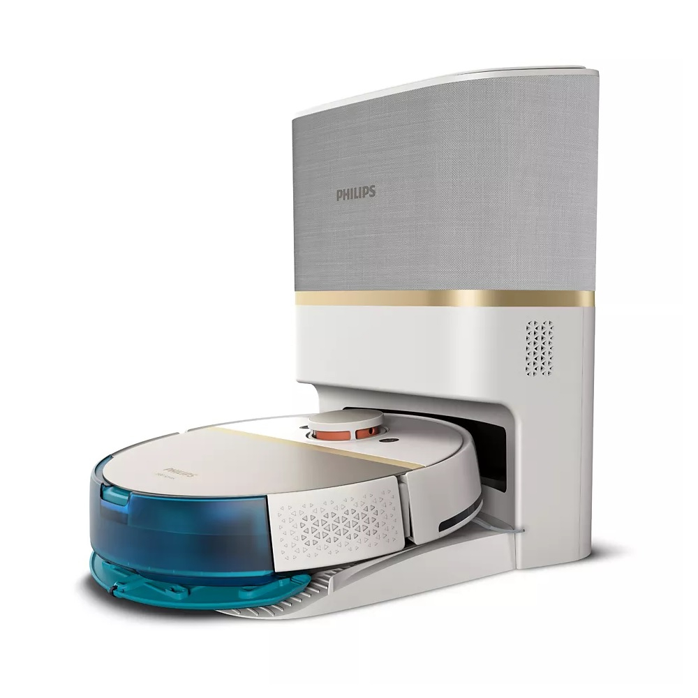 Philips HomeRun 7000 Serisi Aqua XU7100/02 Çöp İstasyonlu Beyaz Gold Akıllı Robot Süpürge