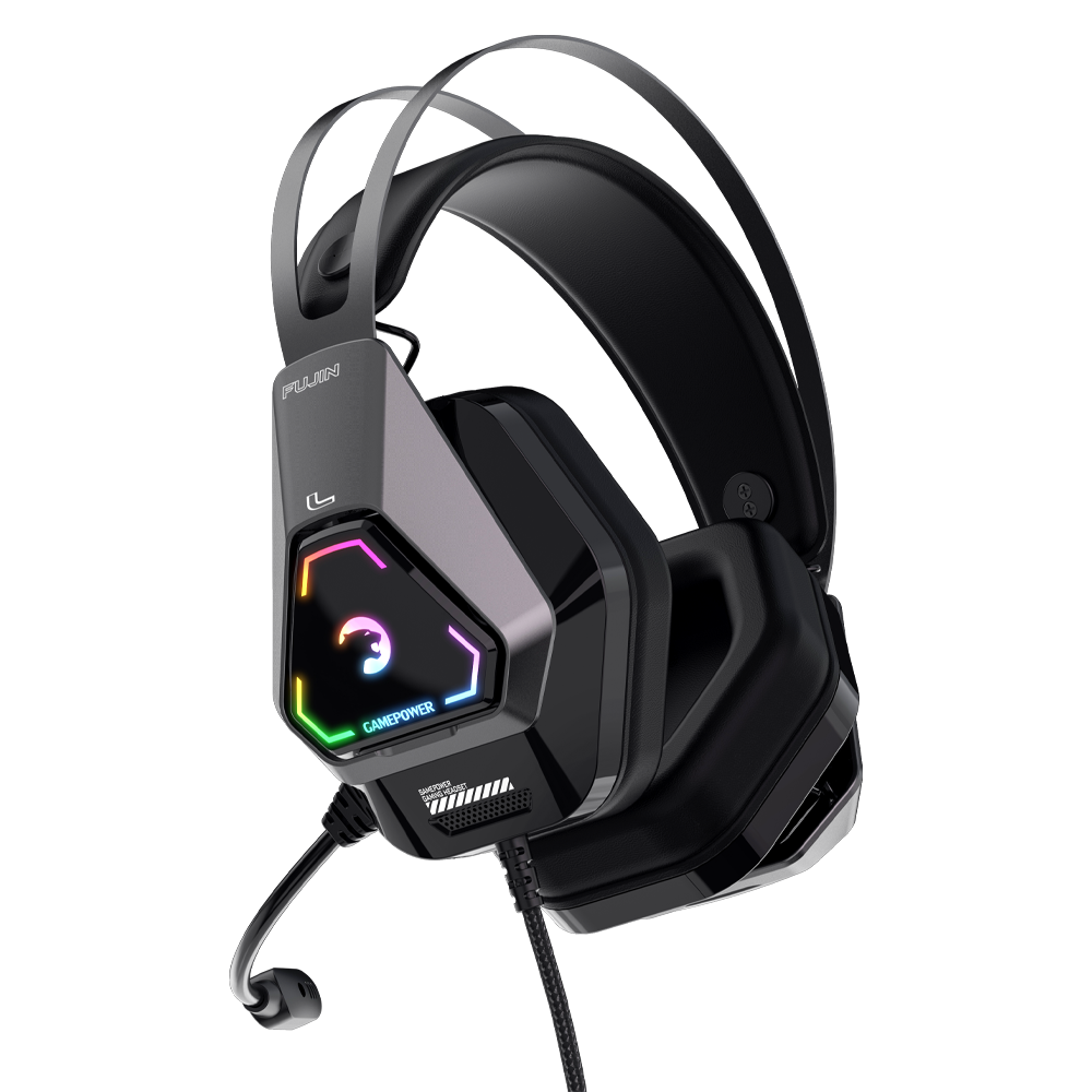 Gamepower Fujin Pro Siyah 7.1 Surround Hi-Fi RGB Gaming Kulaklık (Memory Foam)