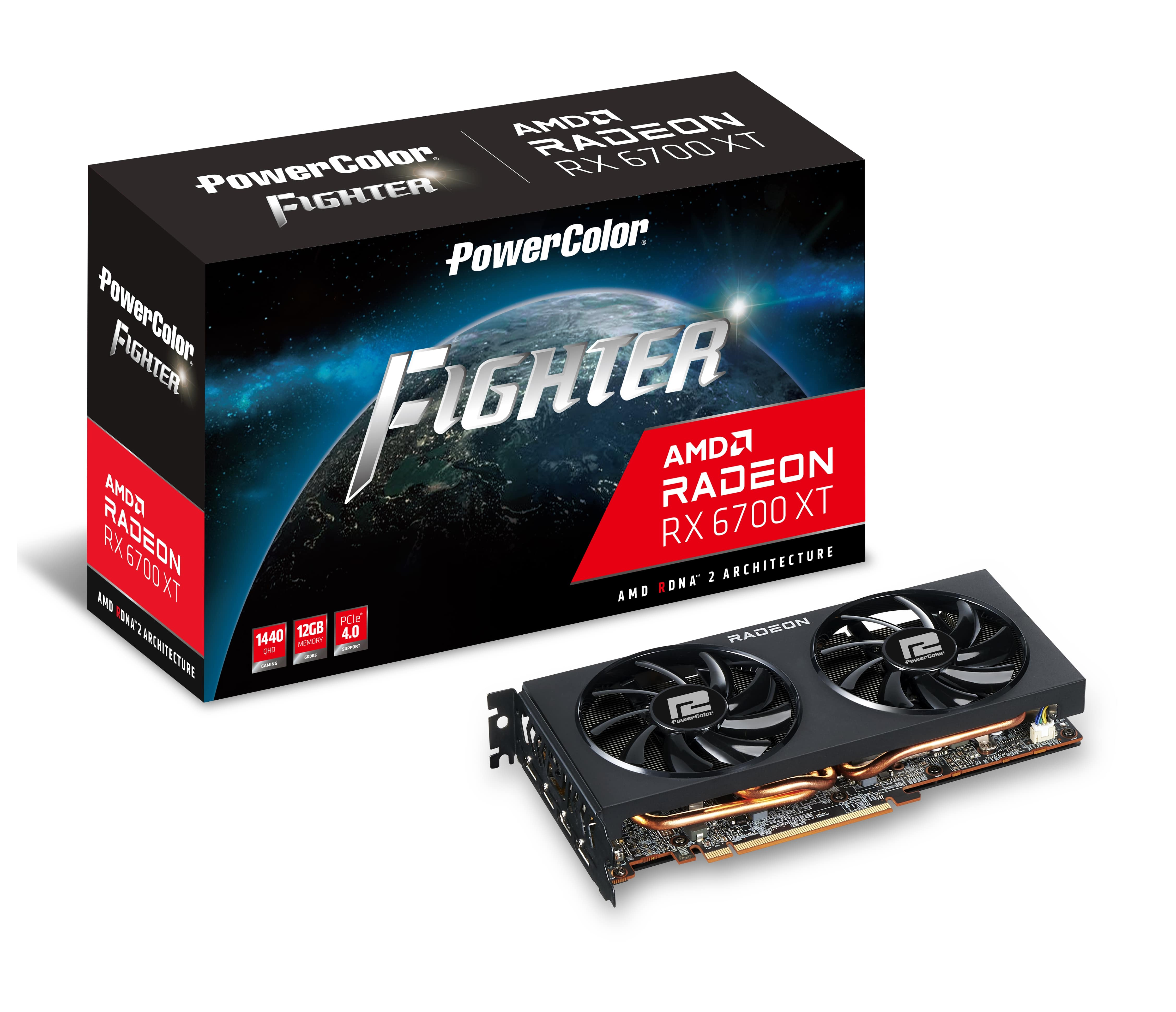 POWERCOLOR FIGHTER AXRX 6700 XT 12GBD6-3DH 12GB GDDR6 192Bit DX12 Gaming (Oyuncu) Ekran Kartı