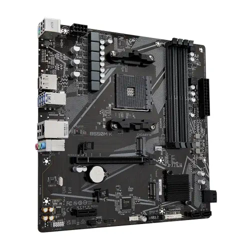 Gigabyte B550M K AMD B550 Soket AM4 DDR4 4733(OC)MHz mATX Gaming (Oyuncu) Anakart