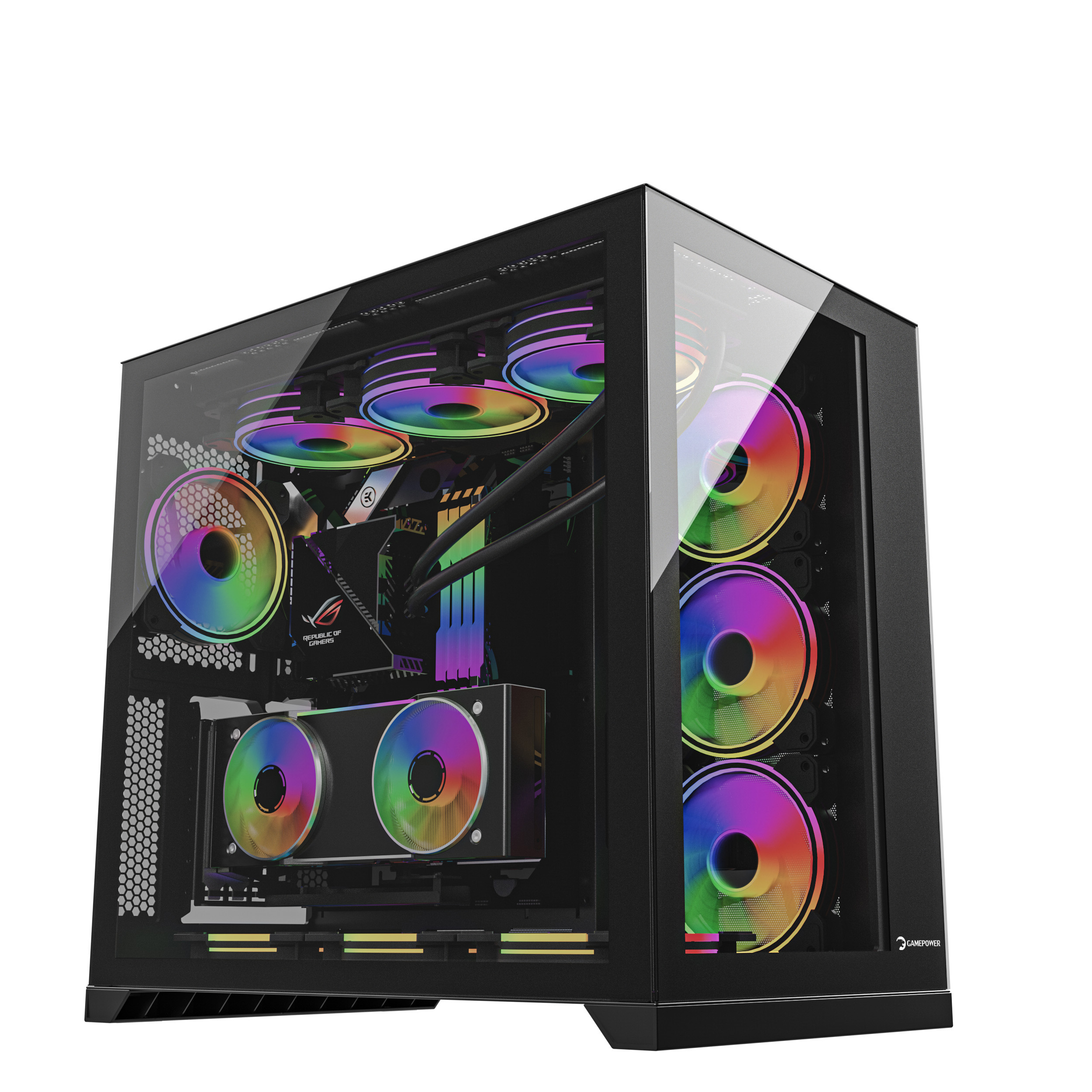 GamePower WarCry Evo ARGB Temper Cam TYPE-C 120mm PWM Fan ATX Gaming Kasa
